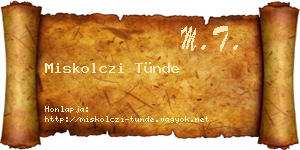 Miskolczi Tünde névjegykártya