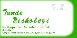 tunde miskolczi business card